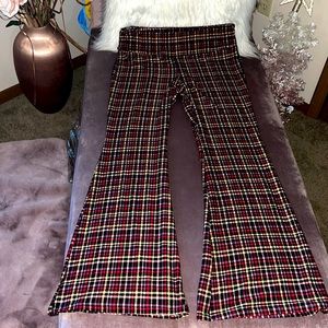 Multicolored checker bell bottoms